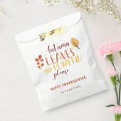 紅葉カボチャお願い幸せな感謝祭 フェイバーバッグ (封をした状態)