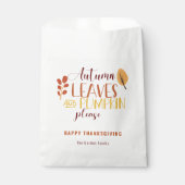 紅葉カボチャお願い幸せな感謝祭 フェイバーバッグ (正面)