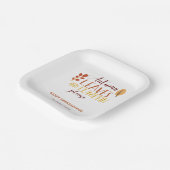 紅葉カボチャお願い幸せな感謝祭 ペーパープレート (傾斜あり)