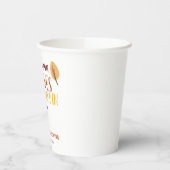 紅葉カボチャお願い幸せな感謝祭 紙コップ (左)