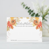 紅葉カボチャの単語の知恵カード 招待状 (スタンド正面)