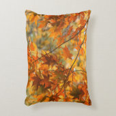 紅葉カボチャオレンジ色コットン アクセントクッション (正面(垂直))