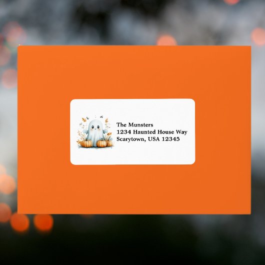 紅葉カボチャフレンドリーン幽霊ハロウィーン ラベル