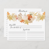 紅葉カボチャフローラレシピカード ポストカード (正面/裏面)