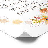 紅葉カボチャブライダルシャワーウェルカムサイン ポスター (角)