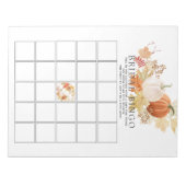 紅葉カボチャブライダルシャワービンゴゲーム ノートパッド (正面)