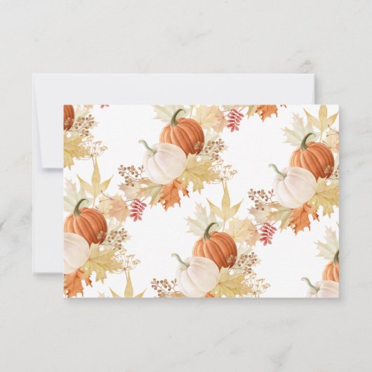 紅葉カボチャ日付ナイトアイディアカード 招待状 (裏面)