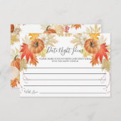 紅葉カボチャ日付ナイトアイディアカード 招待状 (正面/裏面)