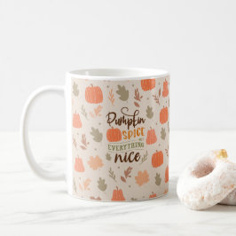 紅葉カボチャ秋パターン コーヒーマグカップ