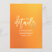 紅葉カボチャ結婚ンの詳細情報 エンクロージャーカード (裏面)