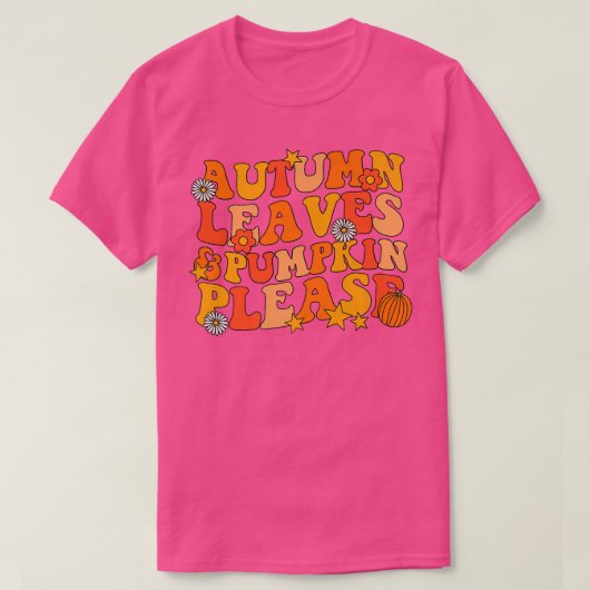 紅葉カボチャpleaseグルーヴィ秋秋ハ tシャツ (デザイン正面)