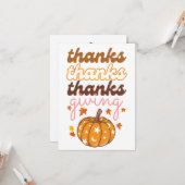 紅葉カボプキンホリデーサンクスギビング カード (正面/裏面インサイチュ)