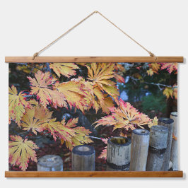 紅葉カラフルと竹 吊り下げ型タペストリー