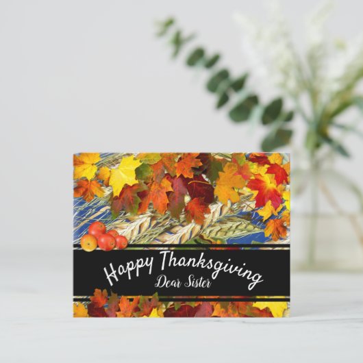 紅葉カラフルのカスタマイズ シーズンポストカード (スタンド正面)