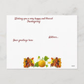 紅葉カラフルのカスタマイズ シーズンポストカード (裏面)