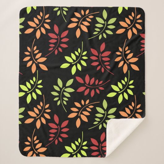 紅葉カラフルインウォームトーンシャーパブランケ シェルパブランケット (正面)