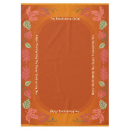 紅葉カラフルエレガントハッピーサンクスギビング テーブルクロス