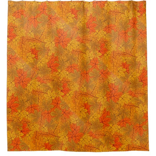 紅葉カラフルデザインシャワーカーテン シャワーカーテン (正面)