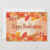 紅葉カラフルハッピーサンクスギビング シーズンカード (正面)