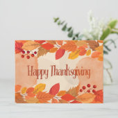 紅葉カラフルハッピーサンクスギビング シーズンカード (スタンド正面)