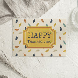 紅葉カラフルハッピー感謝祭カード