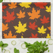 紅葉カラフルパターン キッチンタオル (折り畳み)