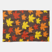 紅葉カラフルパターン キッチンタオル (横)