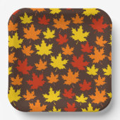 紅葉カラフルパターン ペーパープレート (正面)