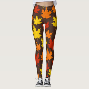 紅葉カラフルパターン レギンス