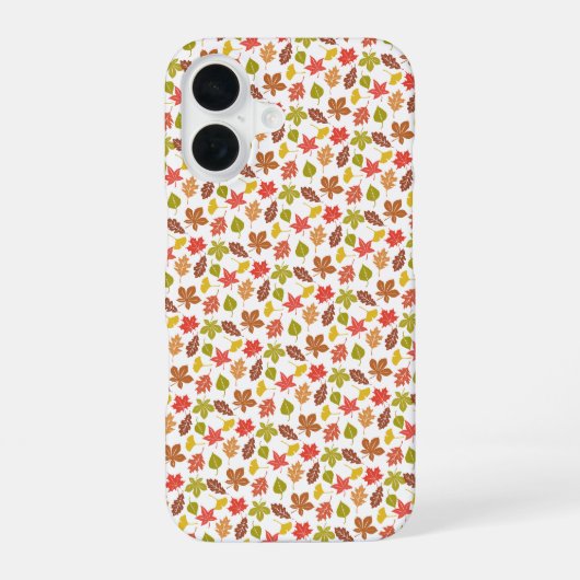 紅葉カラフルパターン iPhone 16ケース (裏面)