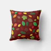 紅葉カラフルブルゴーニュ模様 クッション (裏面)