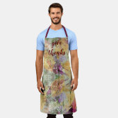 紅葉カラフルヴィンテージ感謝祭 エプロン (着用した状態)