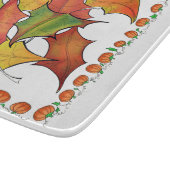 紅葉カラフル秋パンプキンズグラス カッティングボード (角)