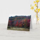 紅葉カラフル自然フォトカード カード (黄色い花)