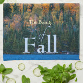 紅葉キッチンタオル秋の美しい キッチンタオル (折り畳み)