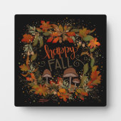 紅葉キノコかわいらしハッピー秋 フォトプラーク (正面)