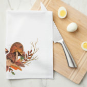 紅葉キノコレトロ キッチンタオル (四つ折り)