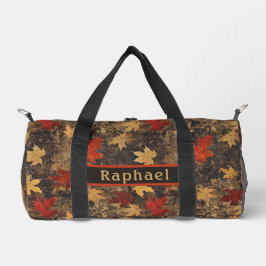 紅葉グランジグラファイトデュフェルバッグ ダッフルバッグ