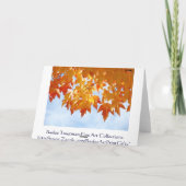 紅葉グリーティングカードカラフル秋ツリー カード (裏面)