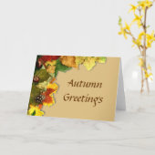 紅葉グリーティングカード カード (黄色い花)