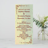 紅葉グリーンと黄結婚色のラックカード プログラム (スタンド正面)