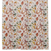 紅葉グリーンオレンジレッドイエロー シャワーカーテン (正面)