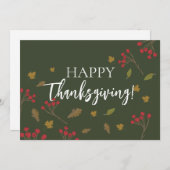 紅葉グリーンファミリーハッピーサンクスギビング シーズンカード (正面/裏面)