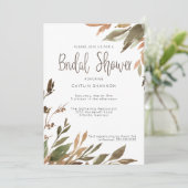 紅葉グリーンリーウォーターカラーブライダルシャワー 招待状 (スタンド正面)