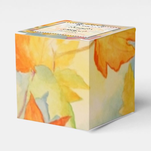 紅葉ゲイ結婚式の引き出物ボックス フェイバーボックス (正面サイド)