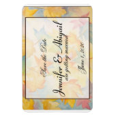 紅葉ゲイ結婚式日付の保存 マグネット (縦)