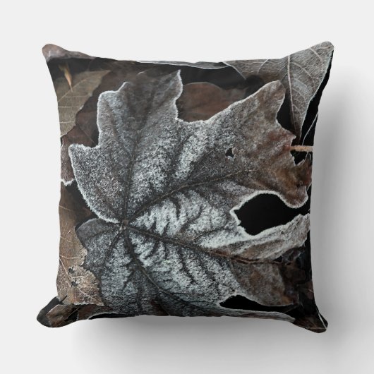 紅葉コットン装飾用クッション、20インチ×20インチ クッション (正面)