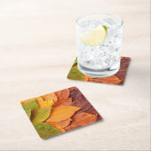 紅葉コースター：自然のTouch スクエアペーパーコースター (インサイチュ)