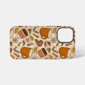 紅葉コーヒー花iPhone 12 Miniケース iPhoneケース (裏面横)