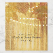 紅葉ゴールデン秋素朴ウッズワインラベル ワインラベル (シングルラベル)